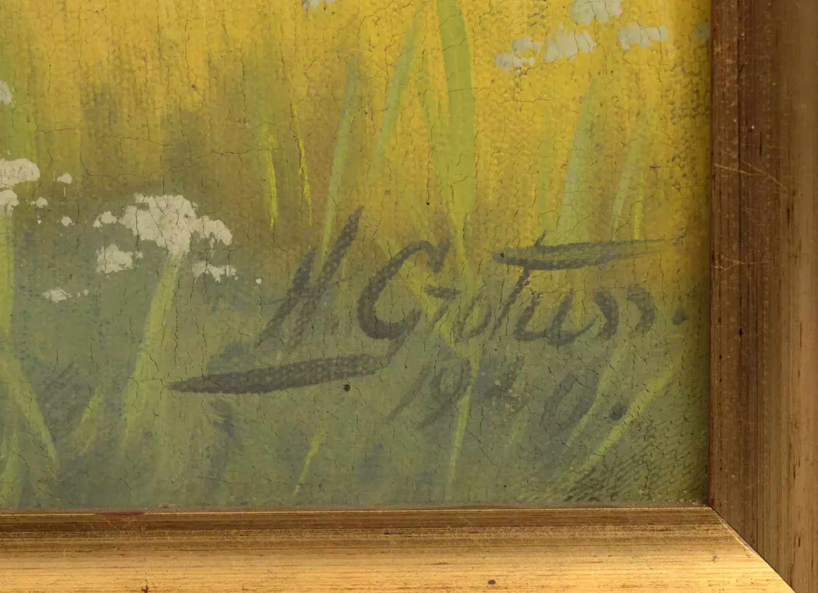 Landscape Canvas, Oil, Early 20th Century photo furniture