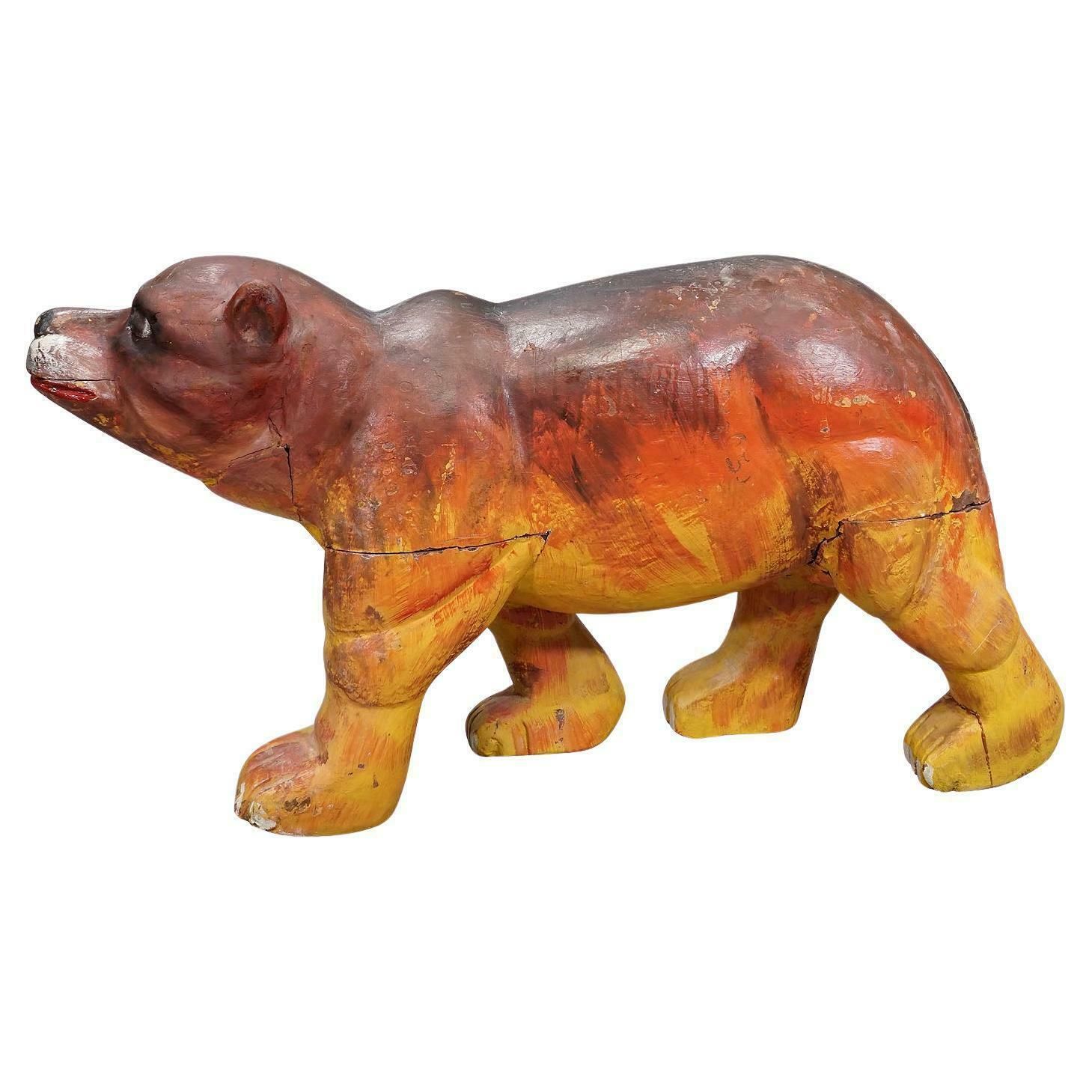 Rare Antique Children Carousel Bear, Germany Early 20th Century photo furniture