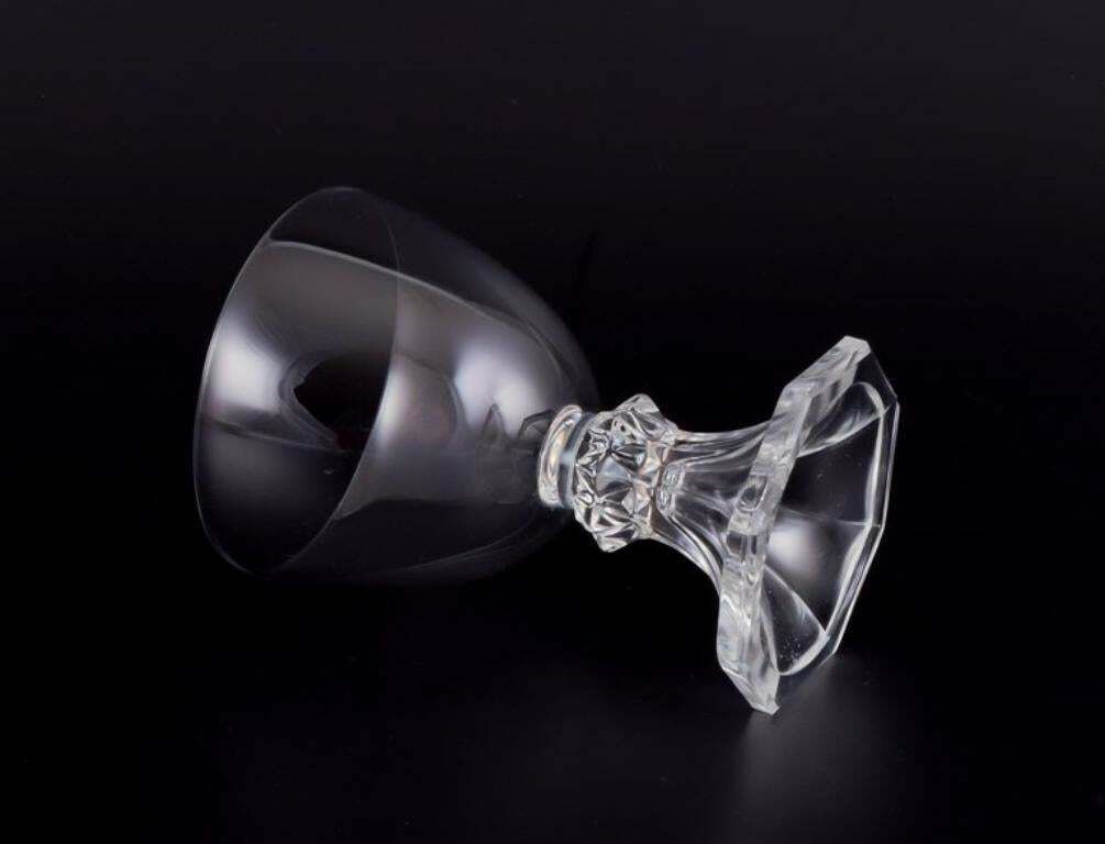 Val St. Lambert, Belgium. Set Of Five Red Wine Glasses In Clear Crystal Glass. photo 449.0