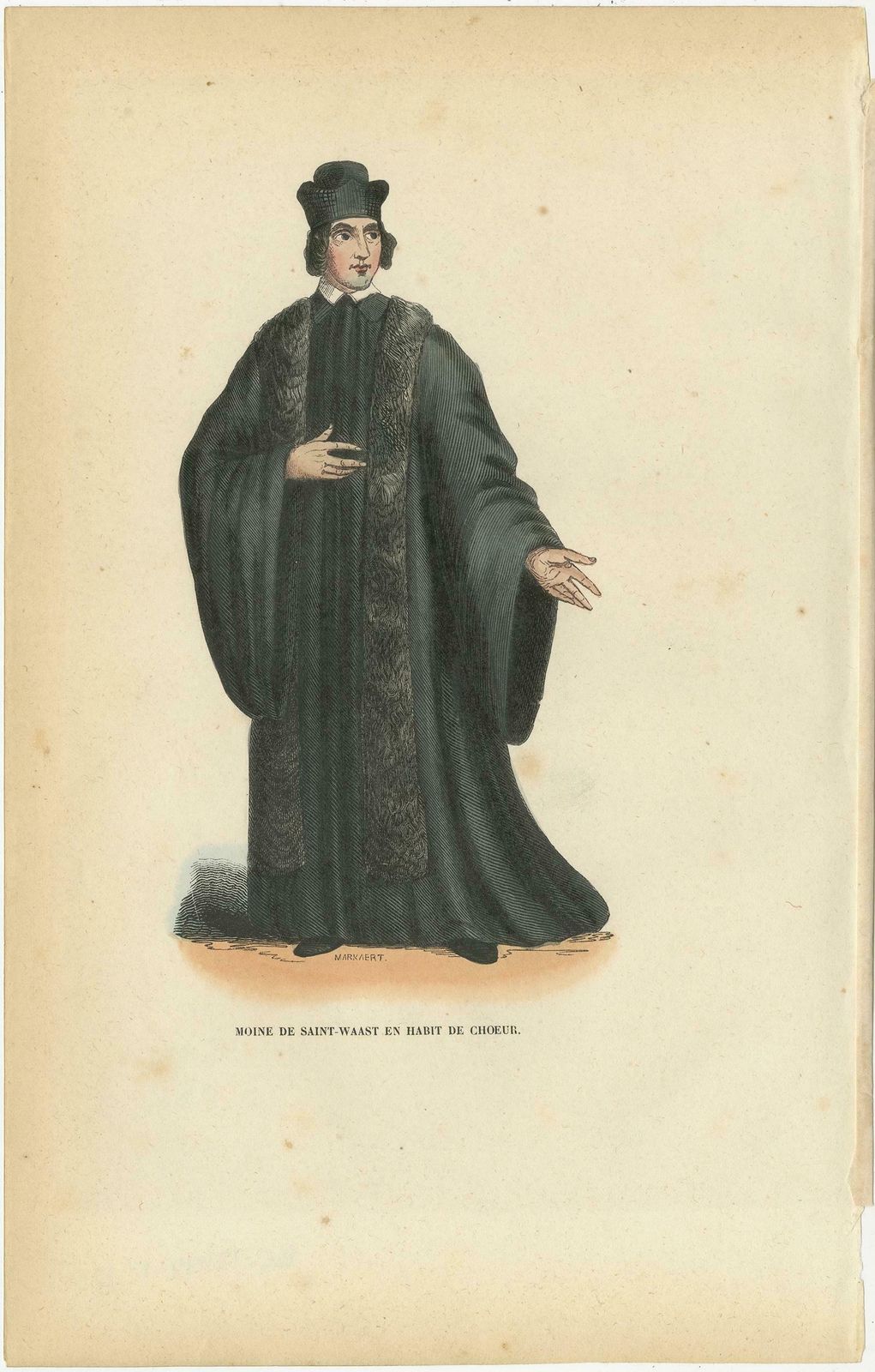 Antique Print Of A Monk Of The Alexians, 1845 photo for sale