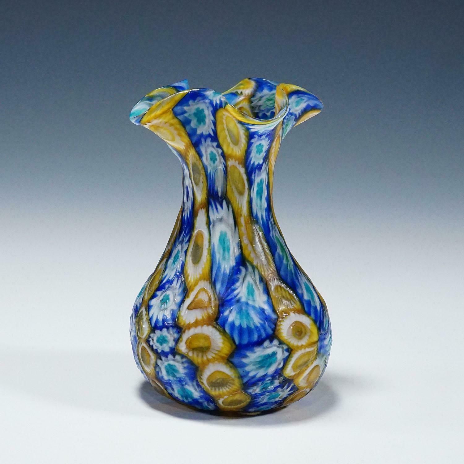 Antique Millefiori Vase, Fratelli Toso Murano Ca. 1920s photo furniture