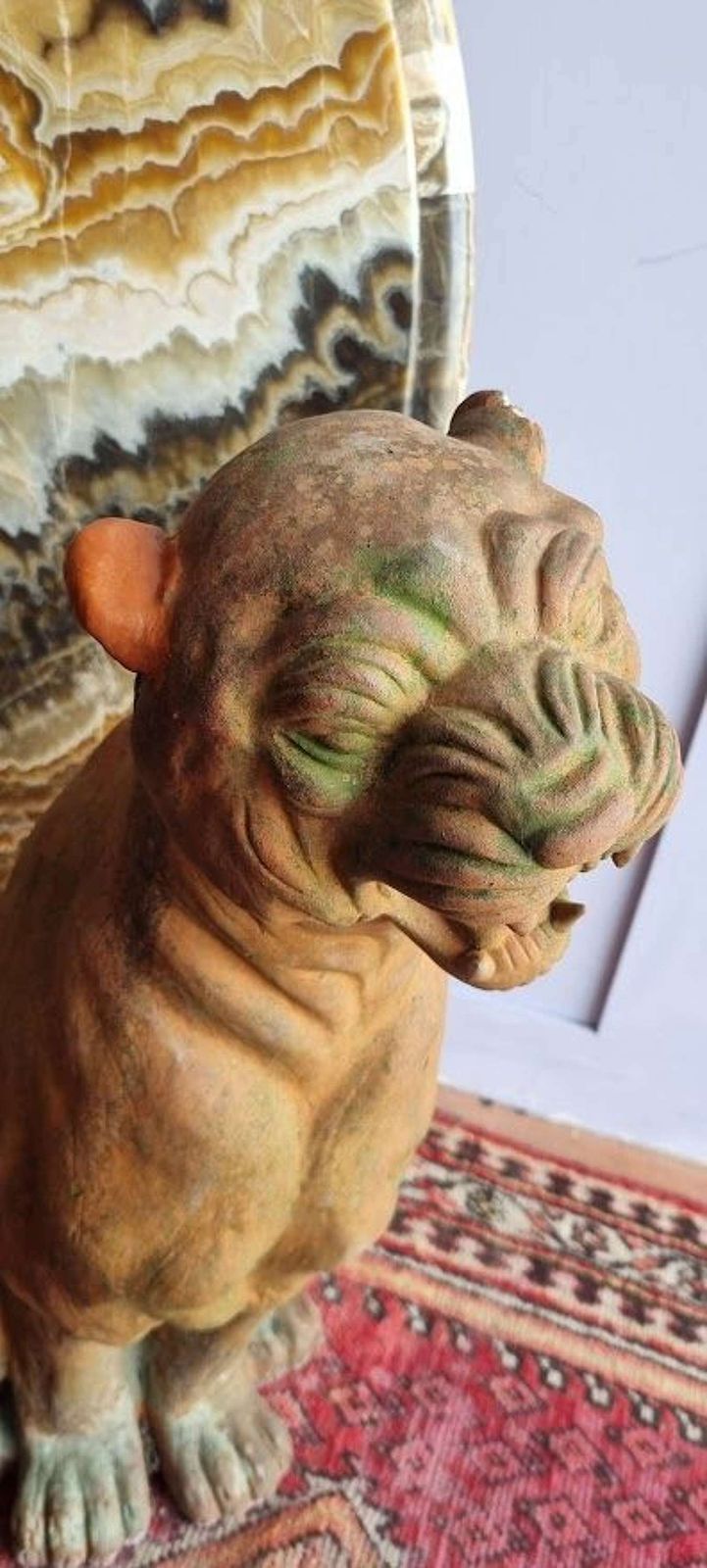 A Pair Of Mid 20th Century Italian Terracotta Garden Panthers photo vintage