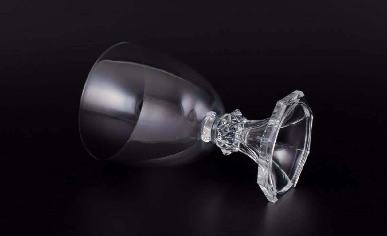 Val St. Lambert, Belgium. Set Of Three Red Wine Glasses In Crystal Glass. photo buy