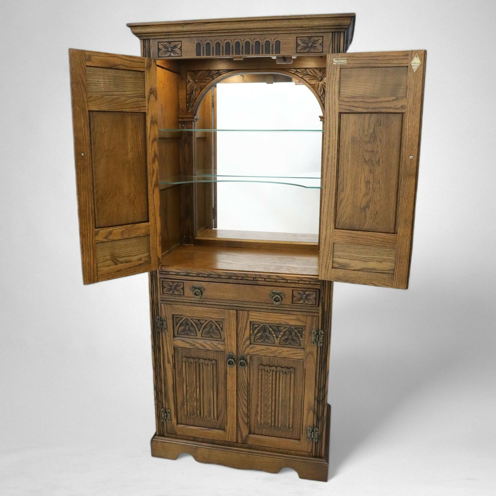 Old Charm Tall Cocktail Cabinet With Wine Rack For 24 Bottles Free Uk Delivery photo furniture
