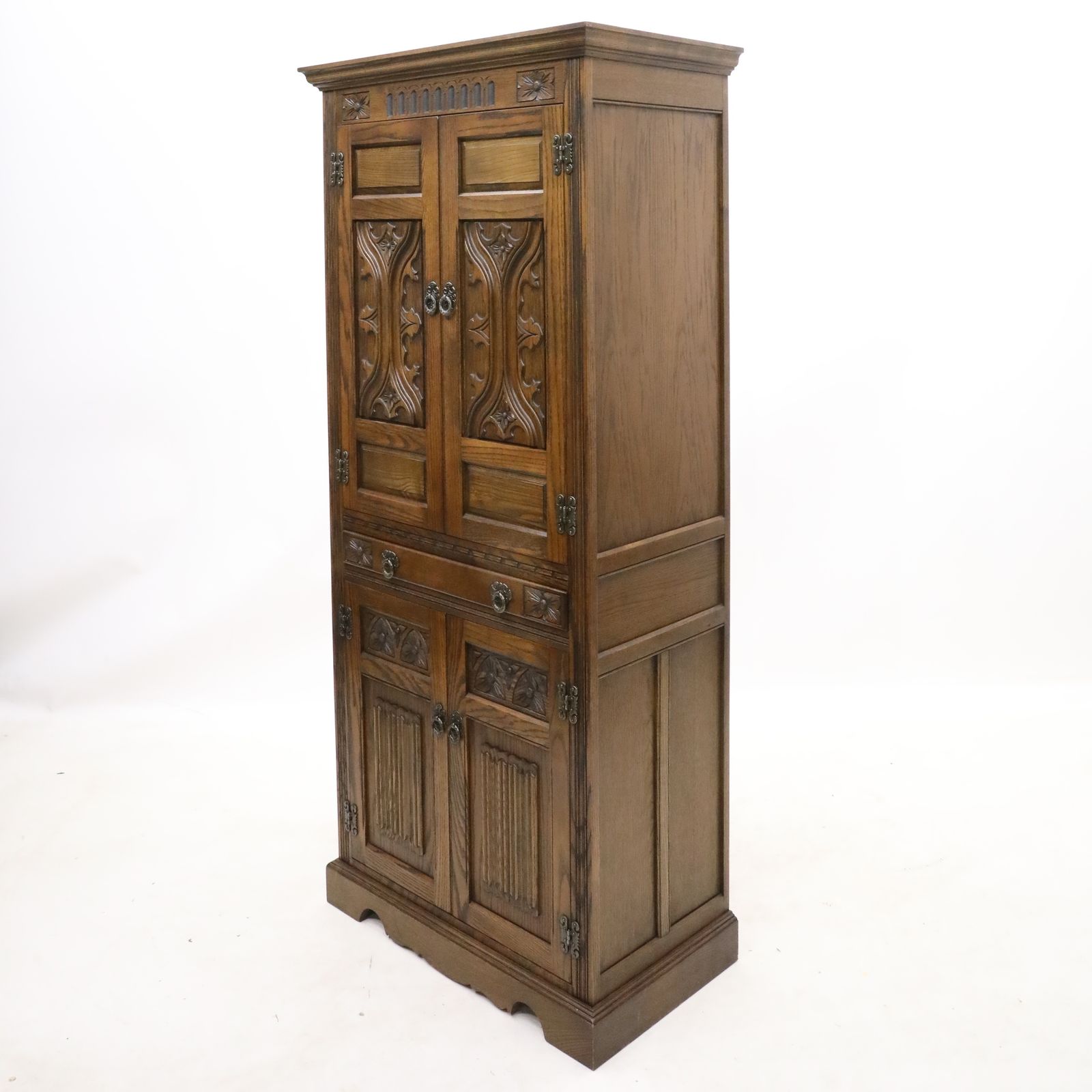 Old Charm Tall Cocktail Cabinet With Wine Rack For 24 Bottles Free Uk Delivery photo vinterior