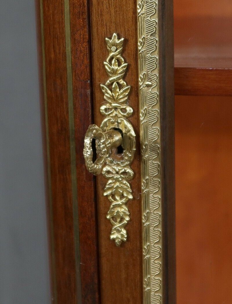 Furniture Mahogany Showcase, Transition Louis XV Louis XVI Style – 1900 photo