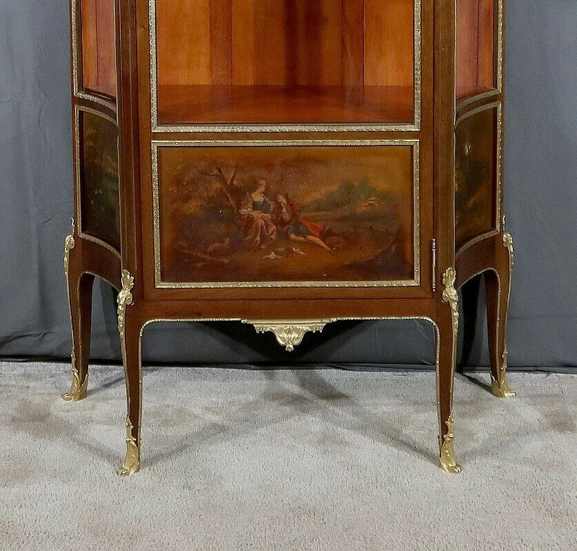 3550.0 Mahogany Showcase, Transition Louis XV Louis XVI Style – 1900 photo
