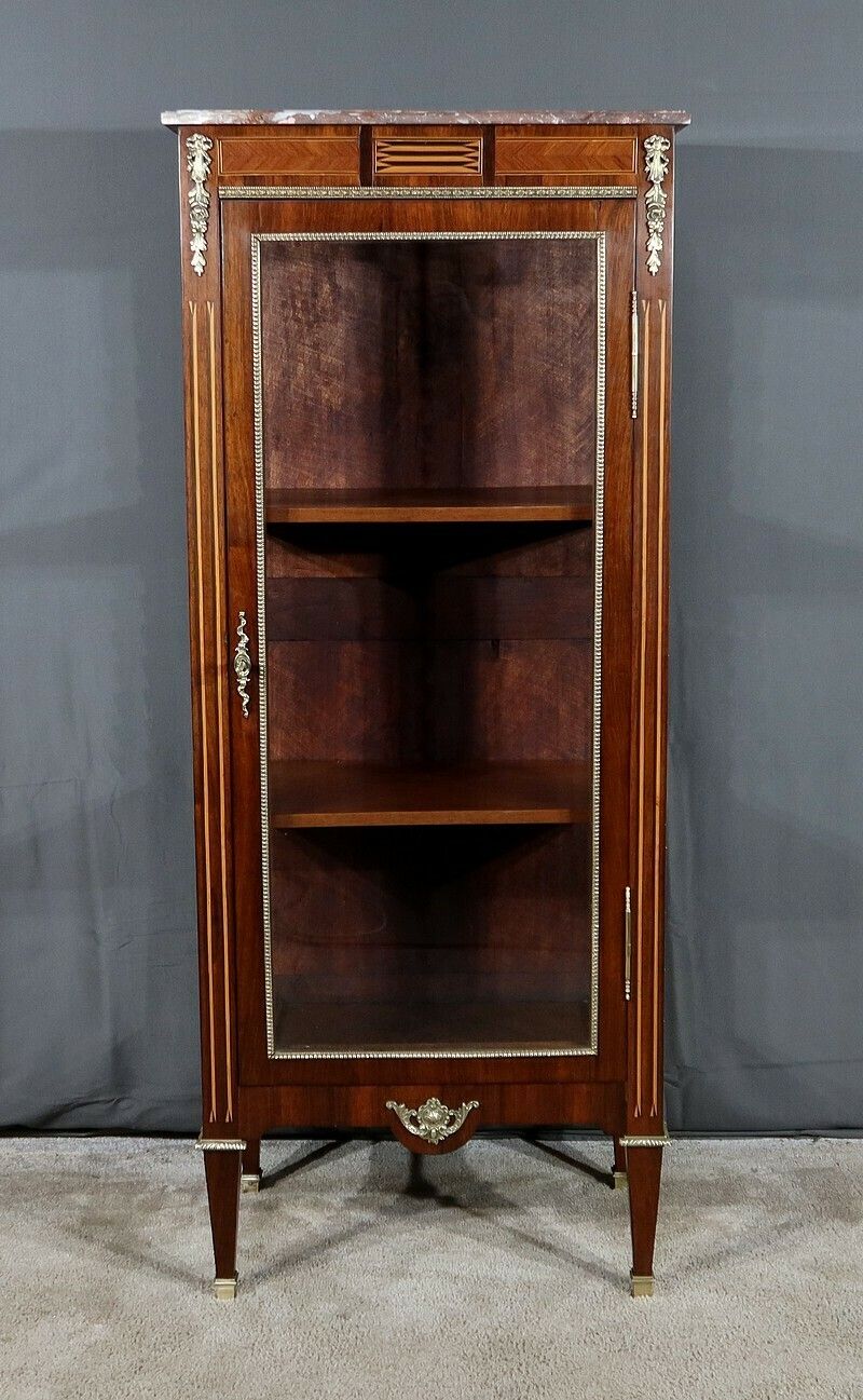 Small Showcase In Marquetry On All Sides, Louis XVI Style – 1920 photo for sale