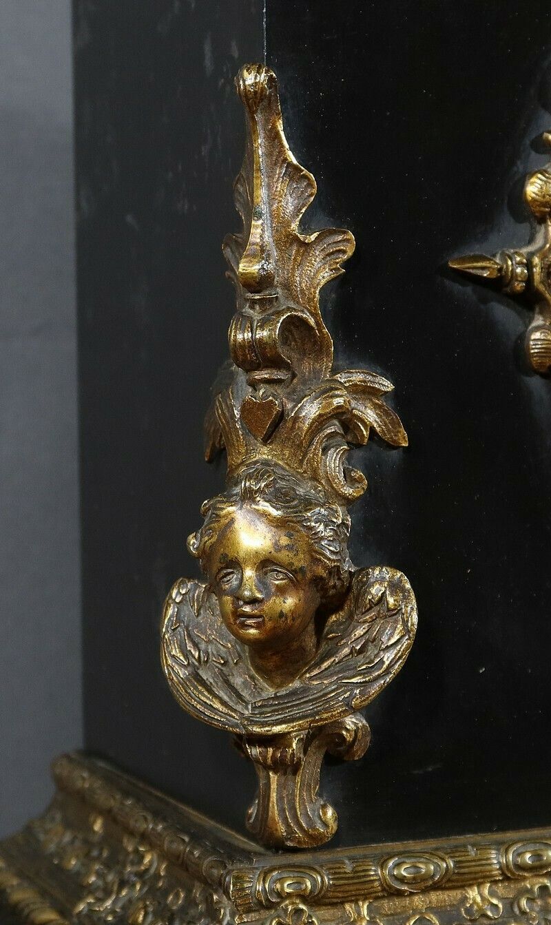 1520.0 Marble And Bronze Clock, “The Angel In Contemplation”, Miroy Frères, Napoleon III Period – Mid 19th Century photo