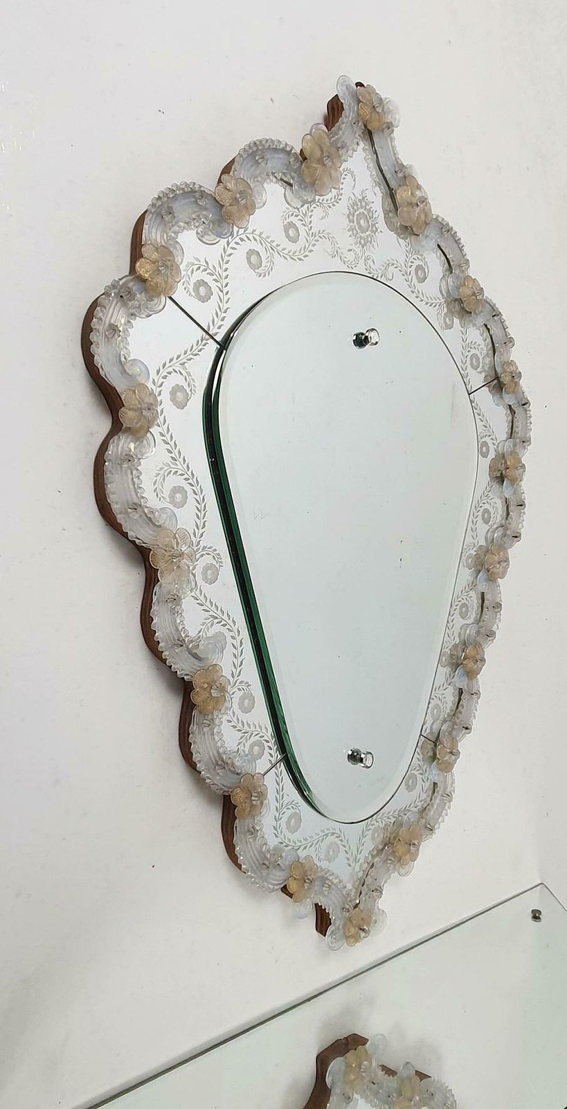 Mid Century Murano Glass Console Table And Mirror photo buy