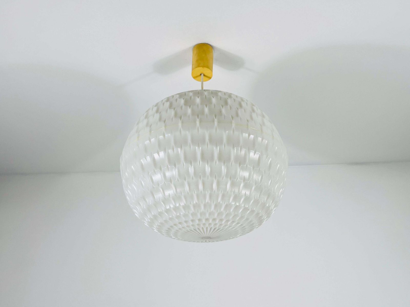 Whitw Pendant Lamp By Aloys Gangkofner For Peill And Putzler, 1970s photo furniture