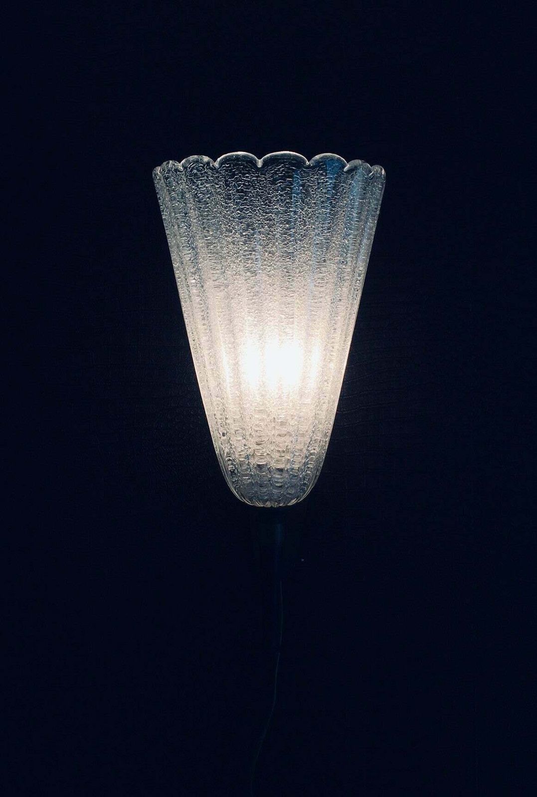 Vintage Mid Century Italiaans Design Kunstglas Wandlamp Van Barovier & Toso photo 850.0