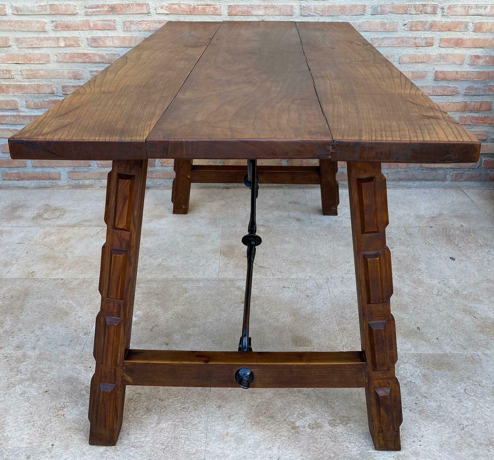 photo buy Antique Spanish Oak Work Table, 1800s