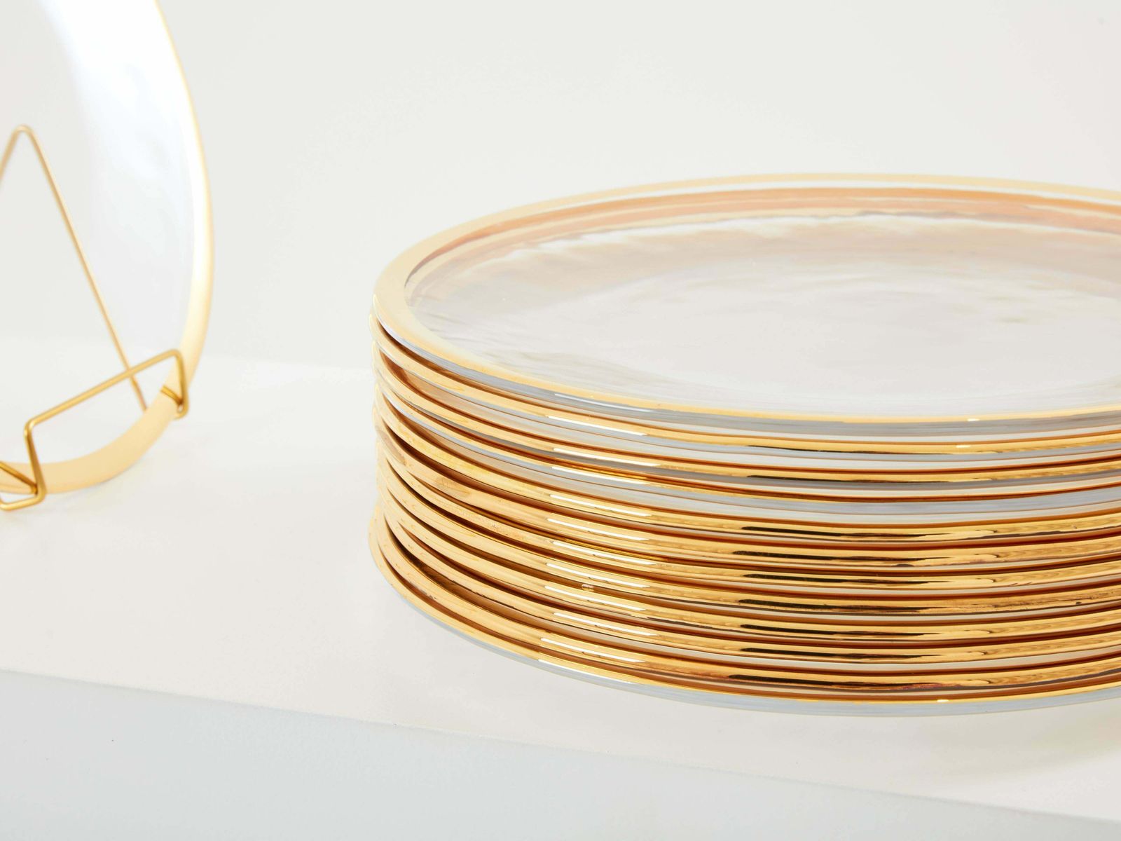 Service de douze assiettes Archimede Seguso en verre de Murano, 1970 photo for sale