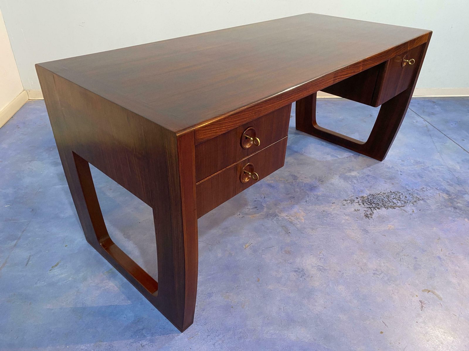 Italian Mid Century Executive Desk Designed By Paolo Buffa In 1950s photo vintage