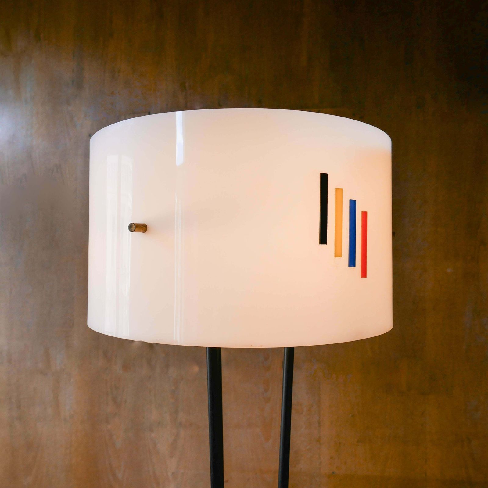 photo furniture Mid Century Modern Steel Marble Floor Lamp By Angelo Brotto, Italy 50s