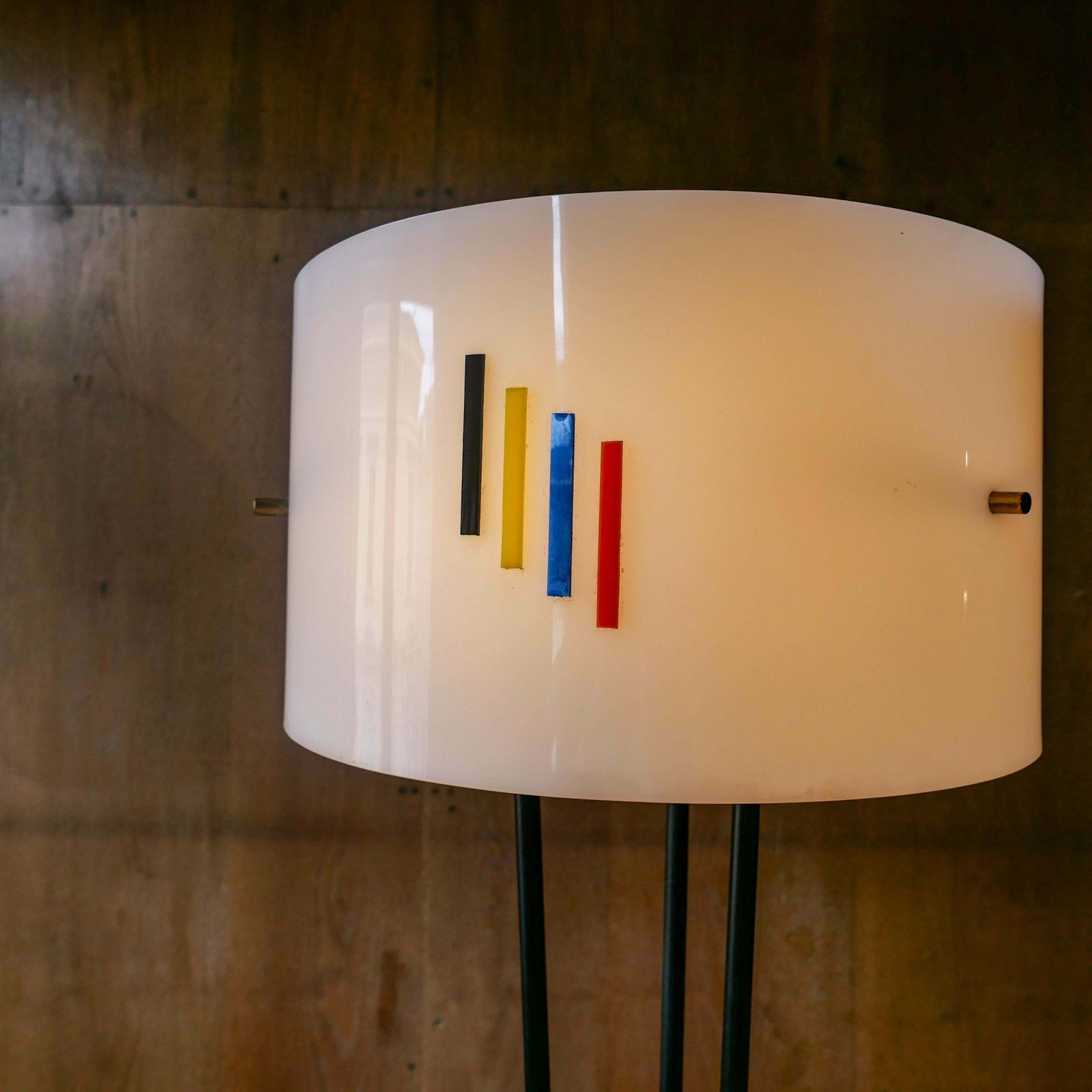 photo for sale Mid Century Modern Steel Marble Floor Lamp By Angelo Brotto, Italy 50s