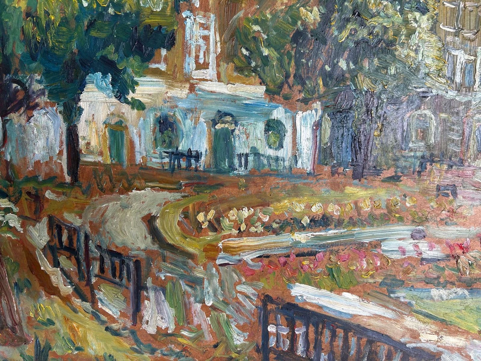 Henry Sanders   A Wonderful Large Impressionism Scene   Oil On Board photo for sale