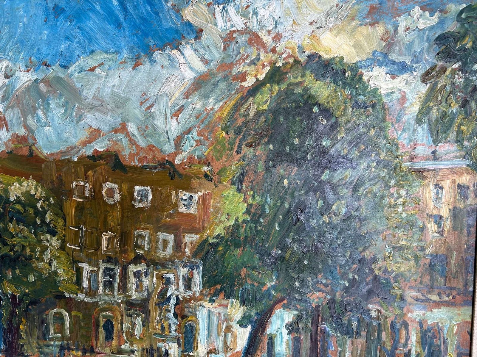Henry Sanders   A Wonderful Large Impressionism Scene   Oil On Board photo 1750.0
