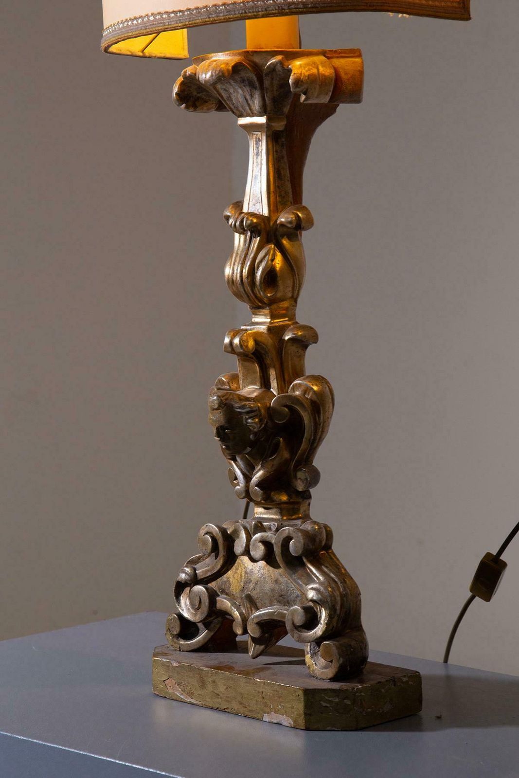 Pair Of Antique Wooden Lamps, Gilded By Pietro Cipriani photo Lighting