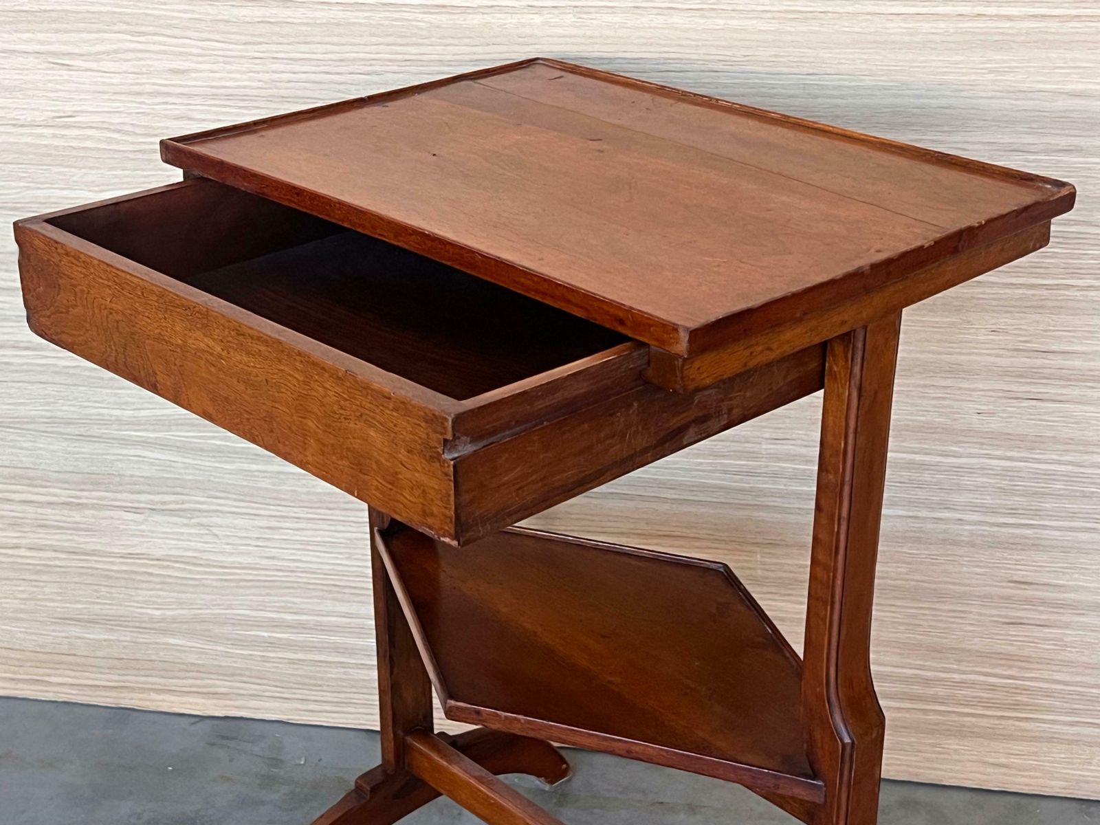 photo for sale French Art Nouveau Side Table Or Nightstand With Drawer And Shelve