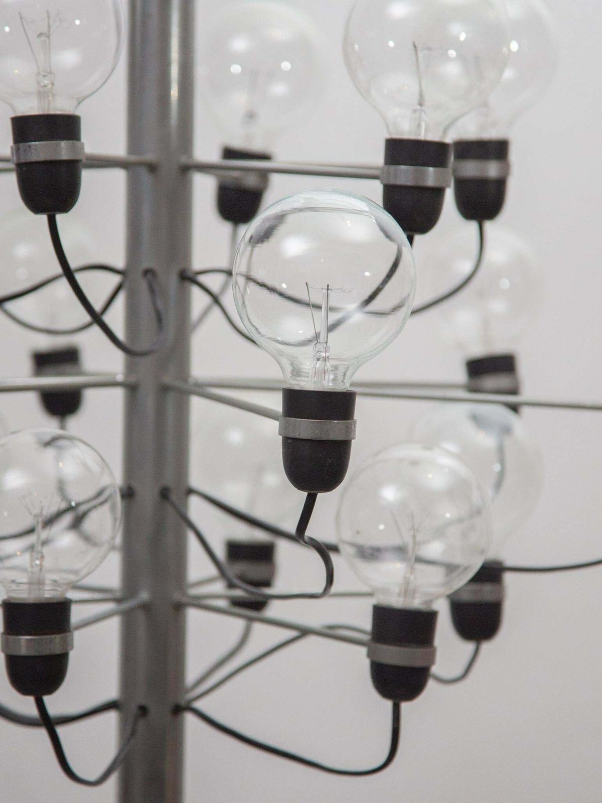 Large Mid Century Gino Sarfatti "2097"/18 Chrome Chandelier photo Lighting