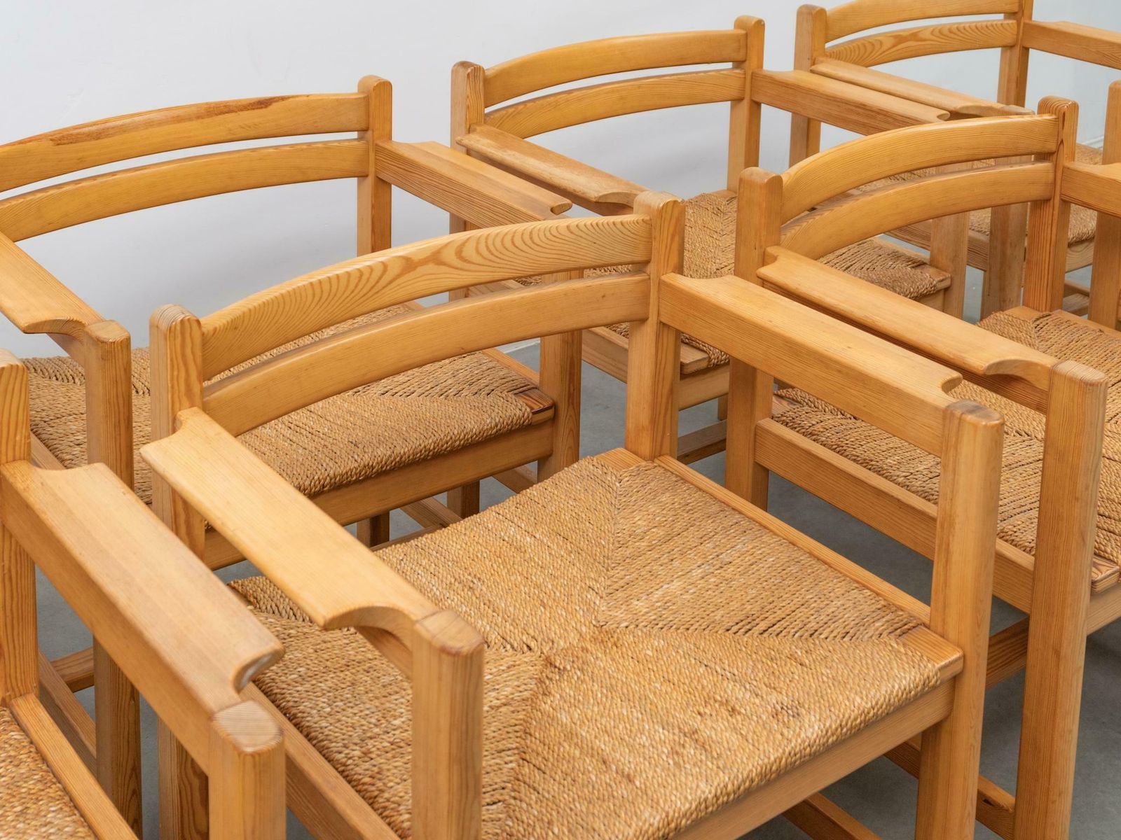photo vinterior Eight Pine Arm Chairs By Børge Mogensen For Ab Karl Andersson & Söner Sweden