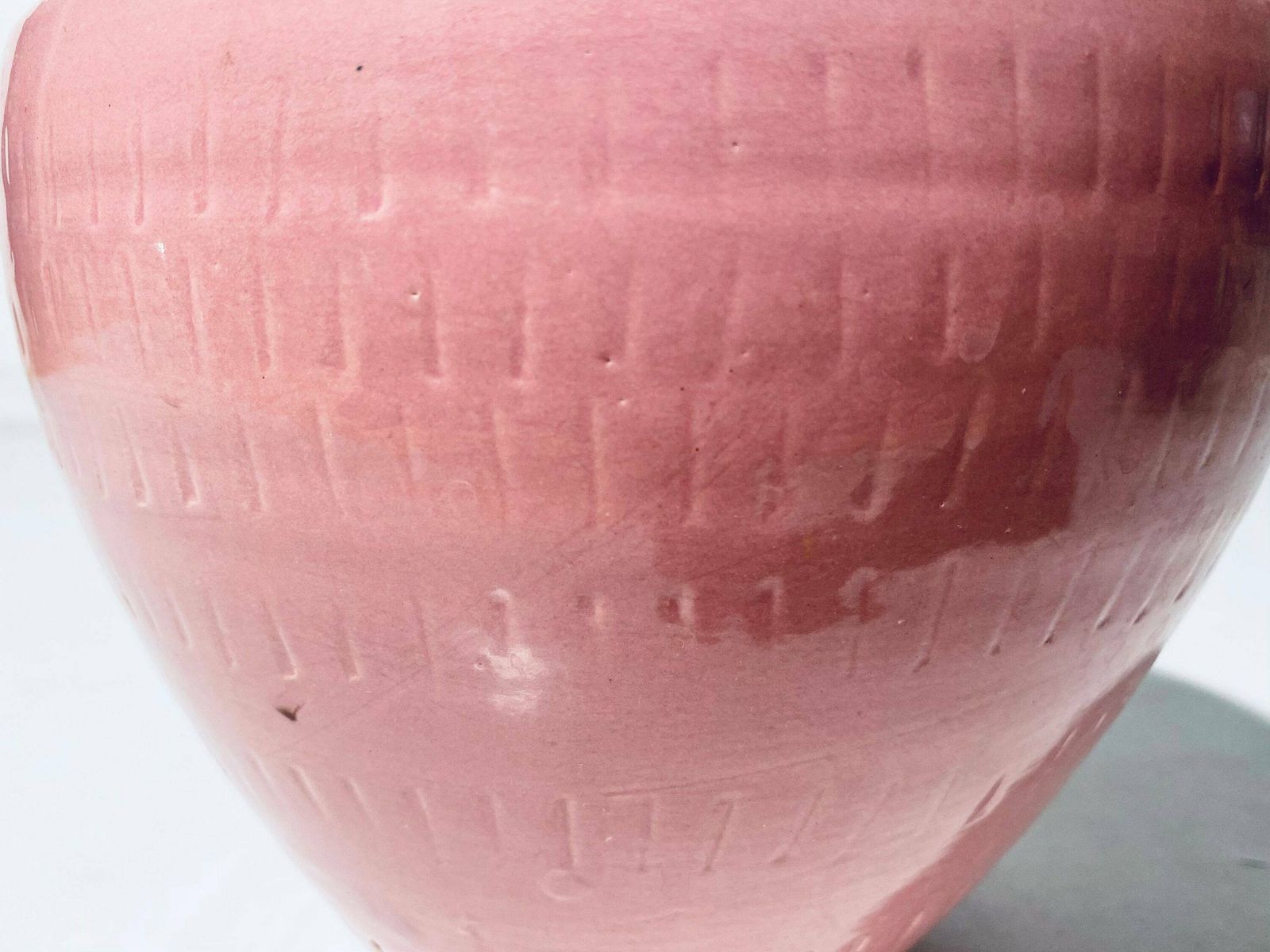 Vintage Pink Ceramic Planter Made Mainly Handmade France photo vintage