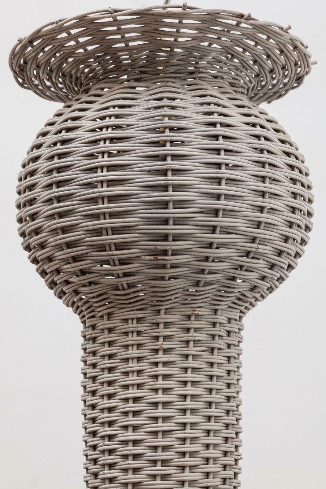 Large Modern Wicker Pendant Lamp, Italy, 1960s photo for sale