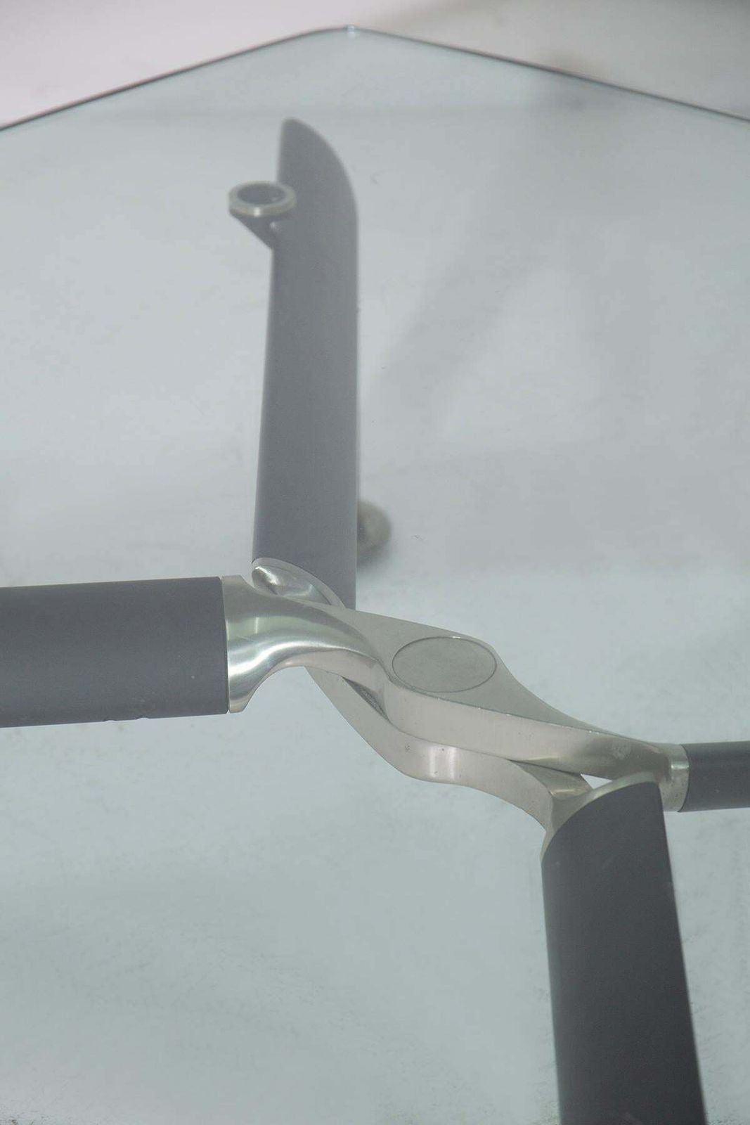 Rare Square Table In Steel And Glass By Osvaldo Borsani For Tecno photo Furniture