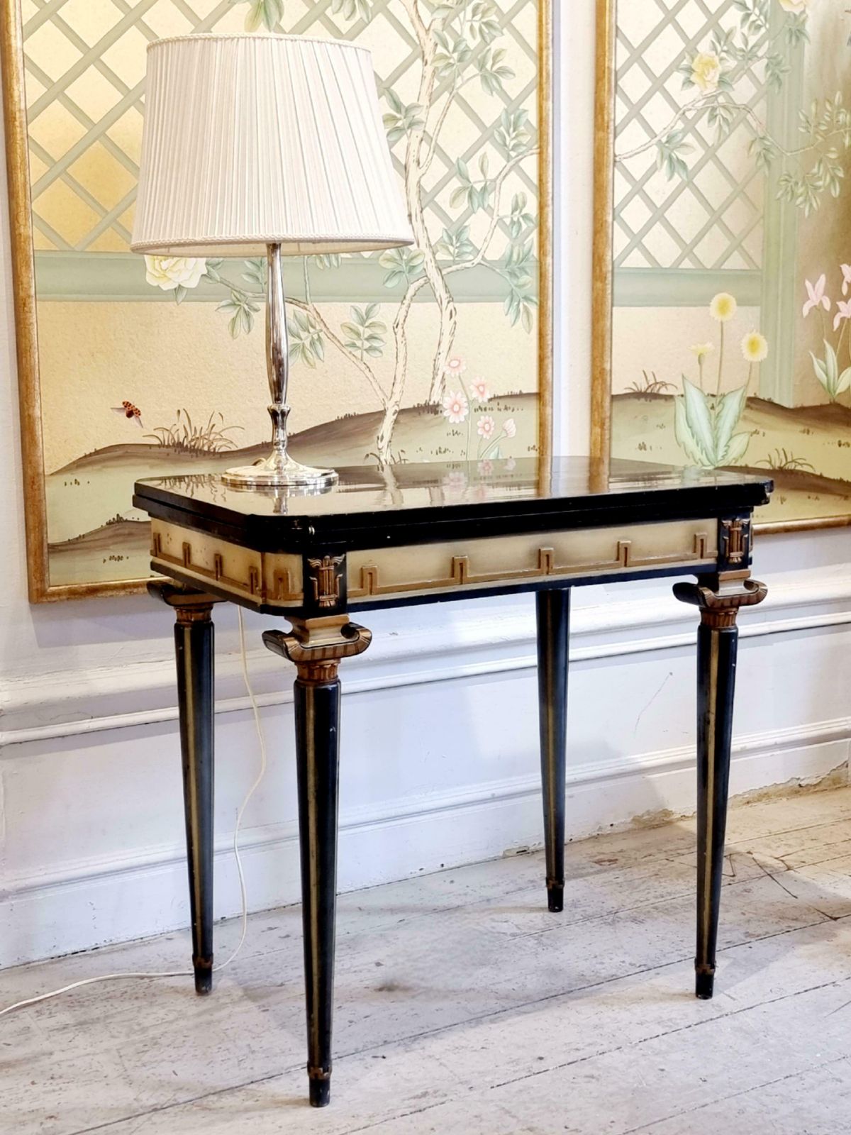 Swedish Grace, Game Table With Decor Of Meander In Relief, 1920/30s. photo 4641.0