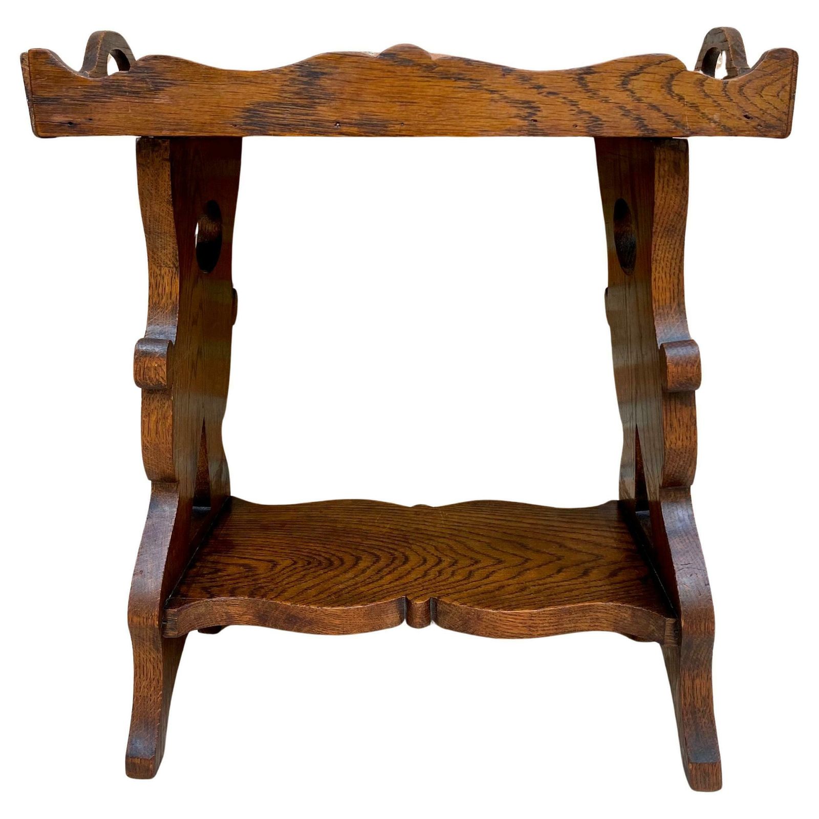 Early 20th Century French Hand Carved Oak Trolley Bar, 1920s