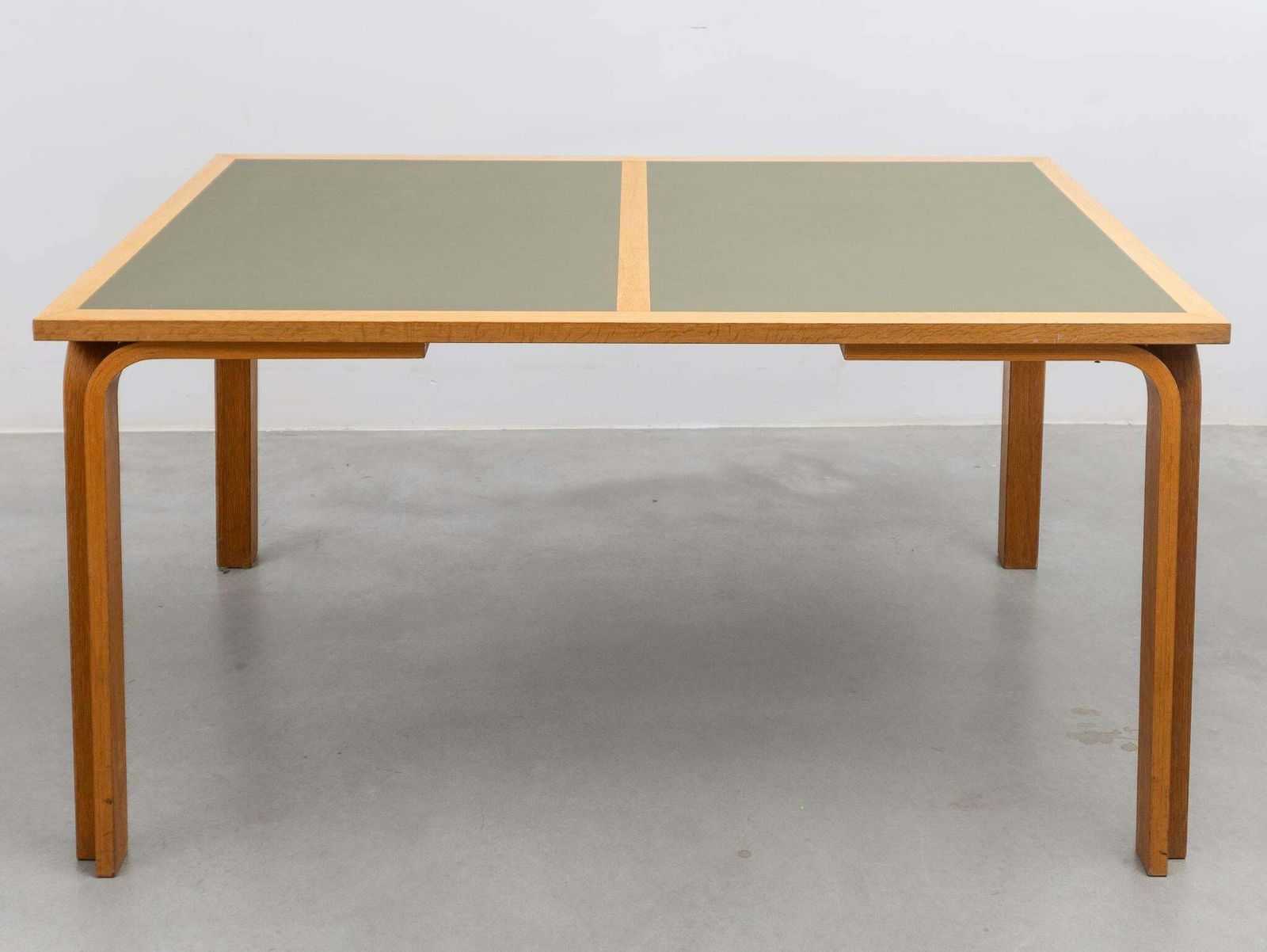 Magnus Olesen Labeled Made In Denmark Green Olive Table Top, 1970s photo Furniture
