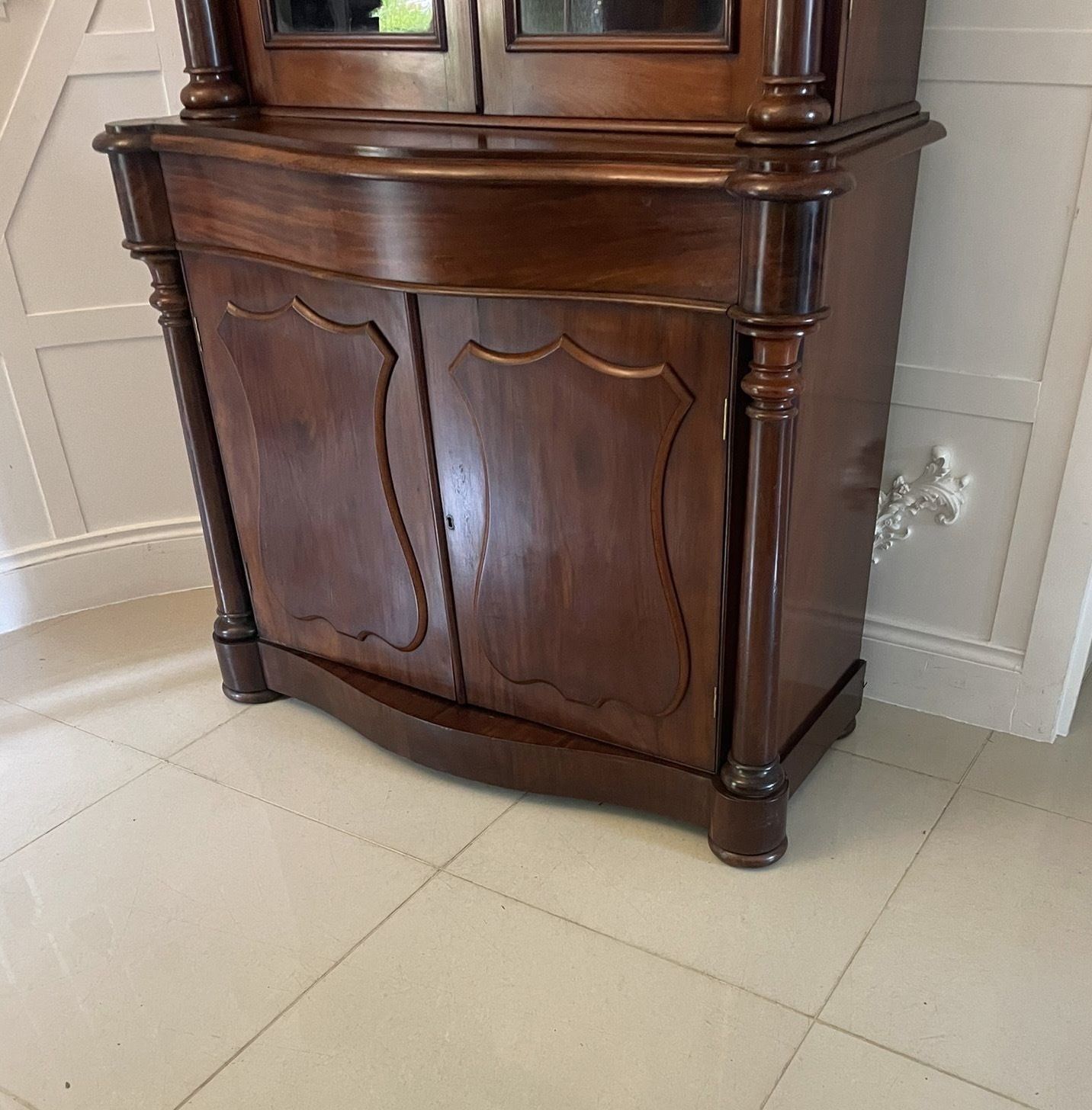 Quality Antique 19th Century Mahogany Bookcase photo Furniture