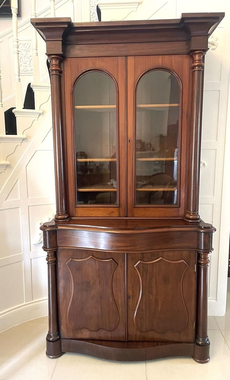 Quality Antique 19th Century Mahogany Bookcase