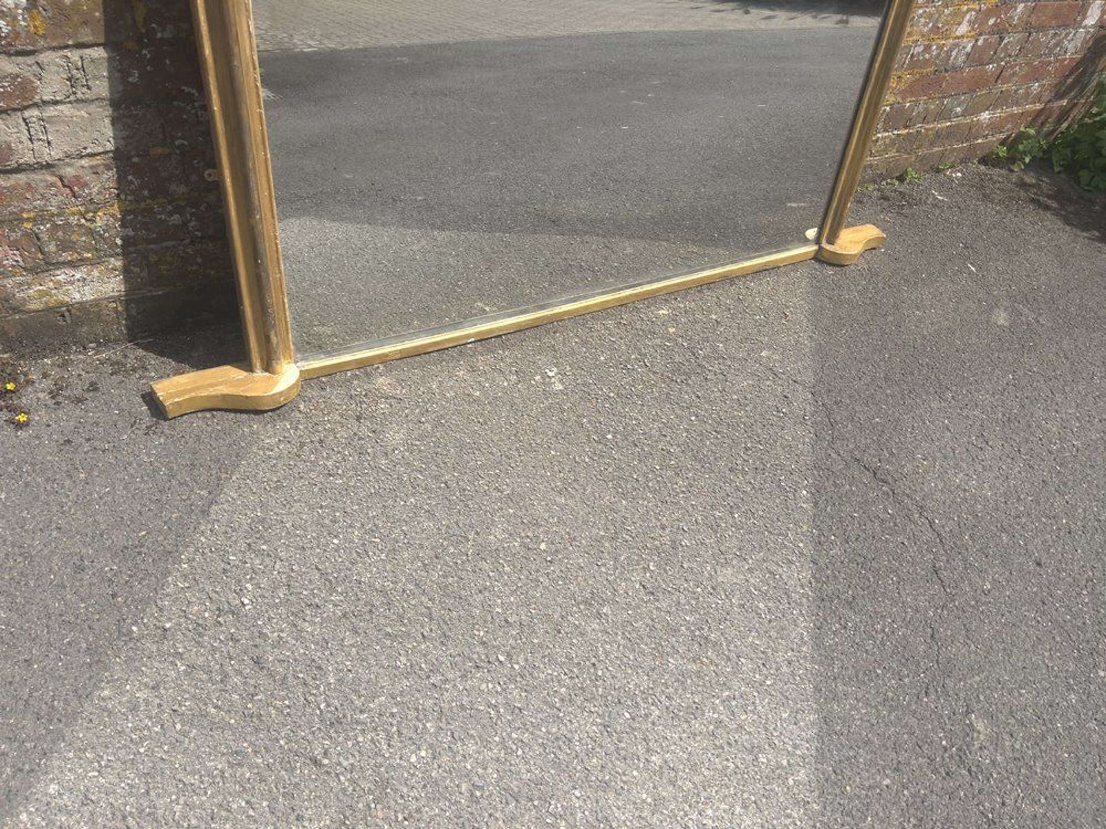 A Spectacular Large Antique English 19th C Gilt Overmantle Mirror. photo for sale