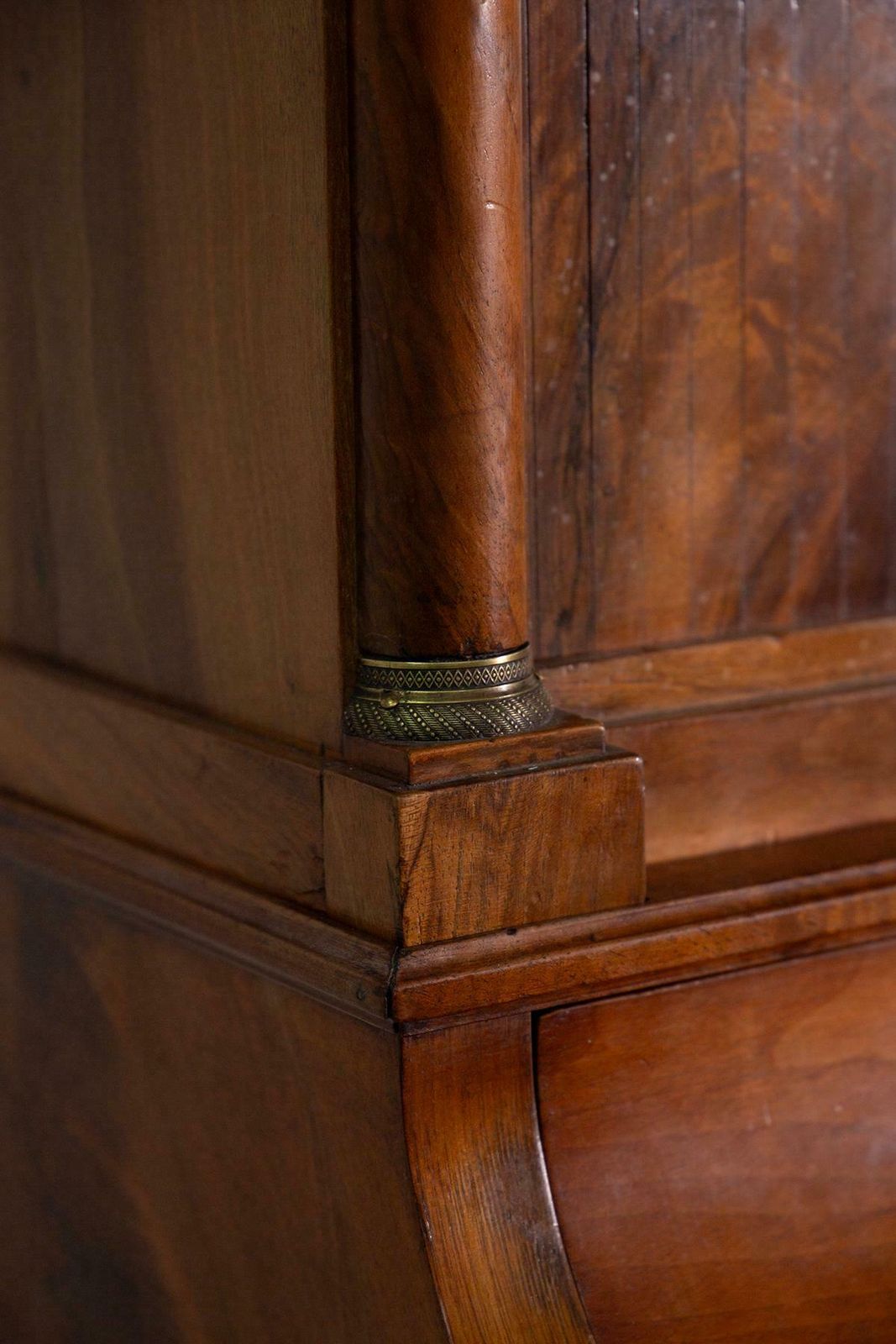 photo vinterior Italian Empire Trumeau In Briarwood And Brass With Secrets