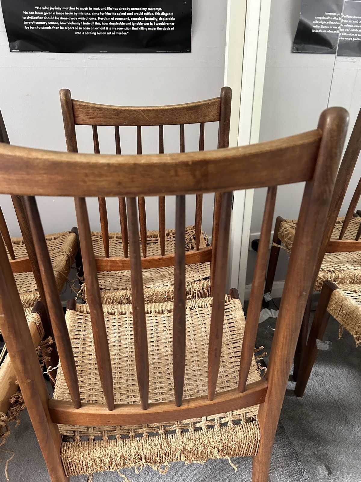Midcentury Arne Hovmand Olsen For Mogens Kold 4 X Danish Dining Chairs photo for sale