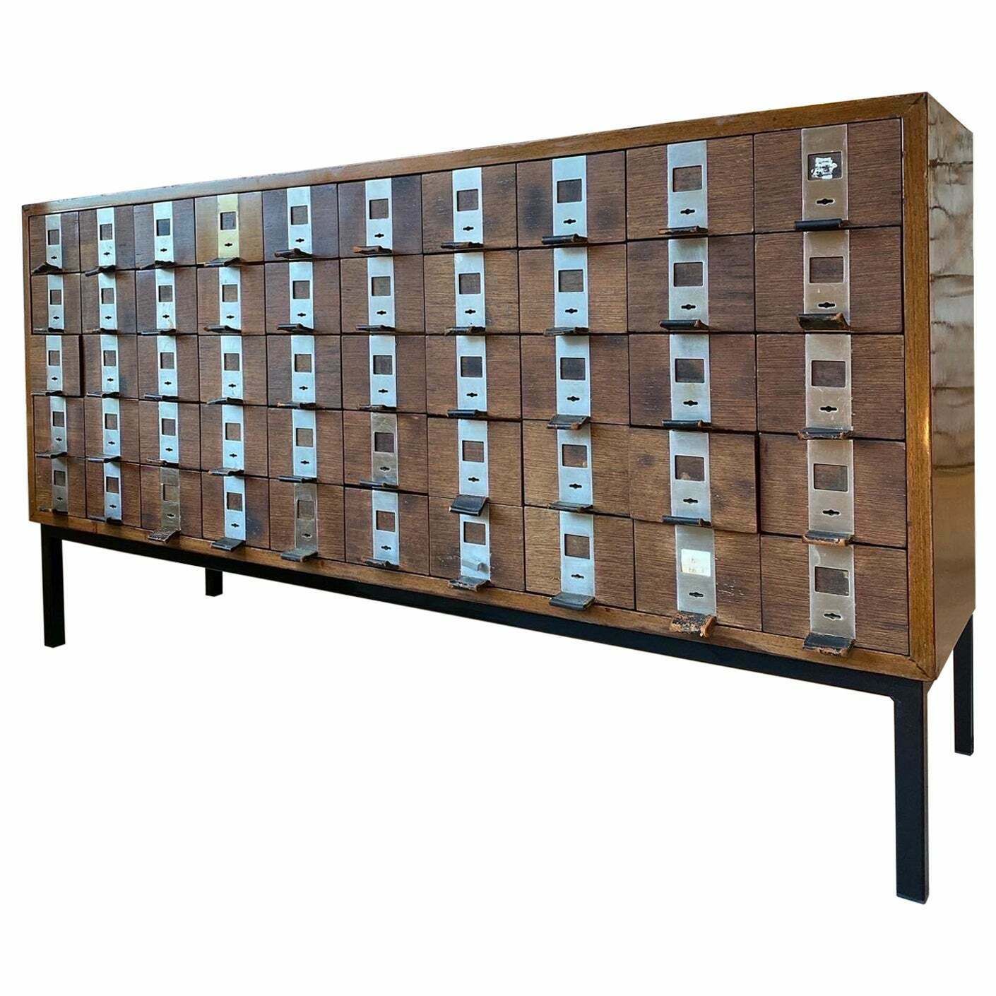 Large Fifty Drawers Shop Counter, Display Sideboard 1958 De Coene, Belgium