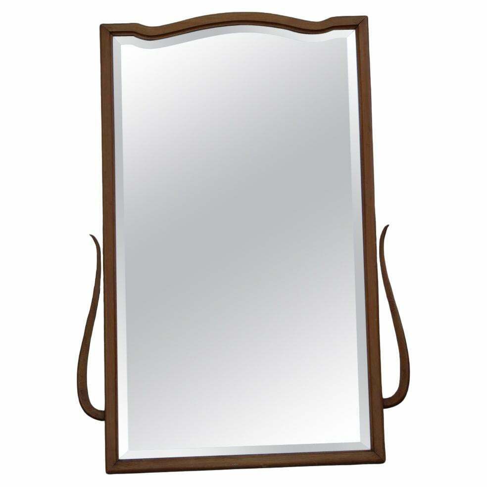Molato Wall Mirror In Carved Wood Italy 1950 Shaped