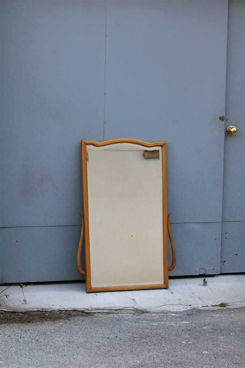 photo for sale Molato Wall Mirror In Carved Wood Italy 1950 Shaped