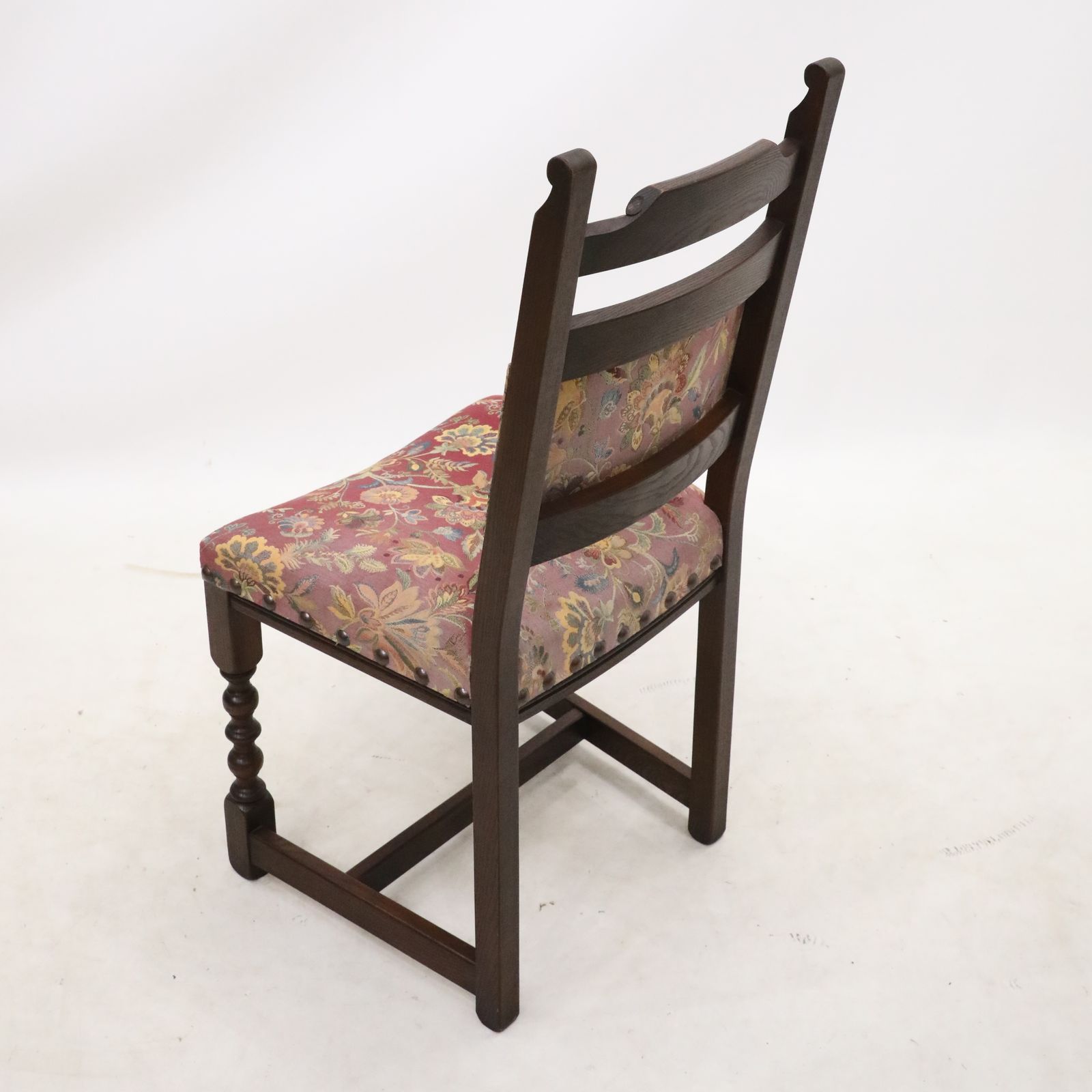 6 Old Charm Dining Chairs Tudor Brown Studded Upholstery Free Uk Delivery photo vintage