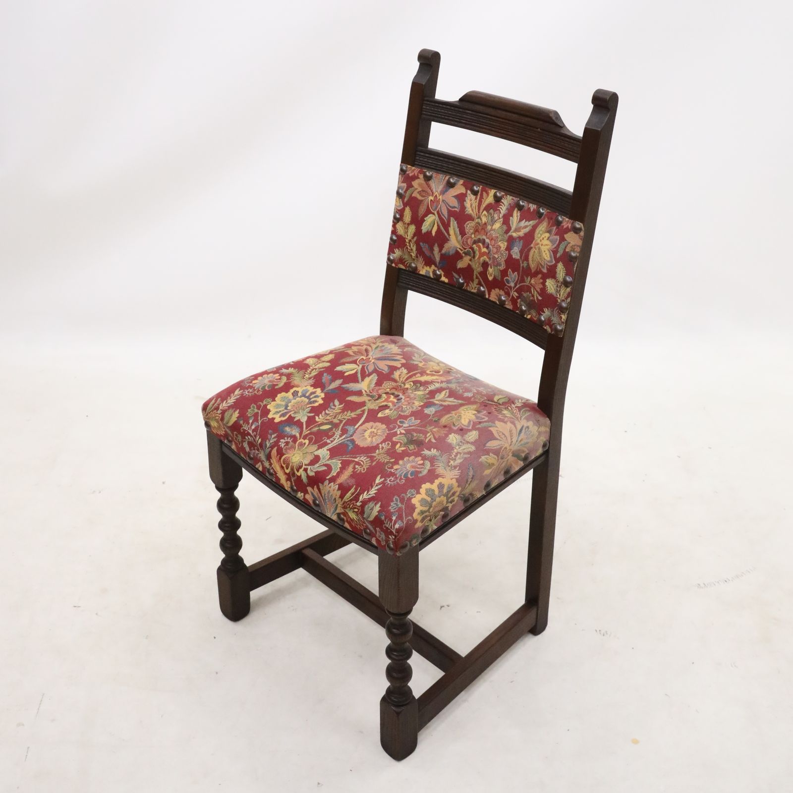 Furniture 6 Old Charm Dining Chairs Tudor Brown Studded Upholstery Free Uk Delivery photo