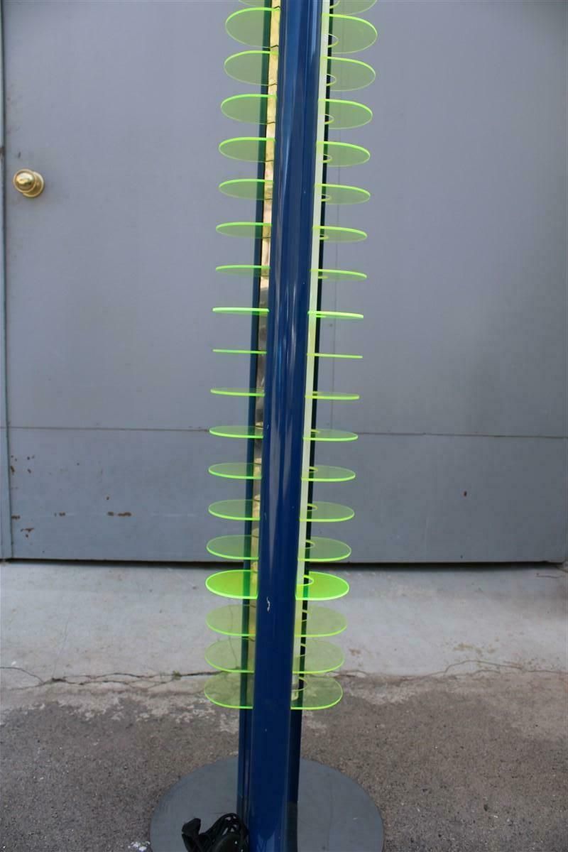 Optical Amalasunta Floor Lamp Vittorio Gregotti For Bilumen 1968 Verde Blu Italia photo vinterior