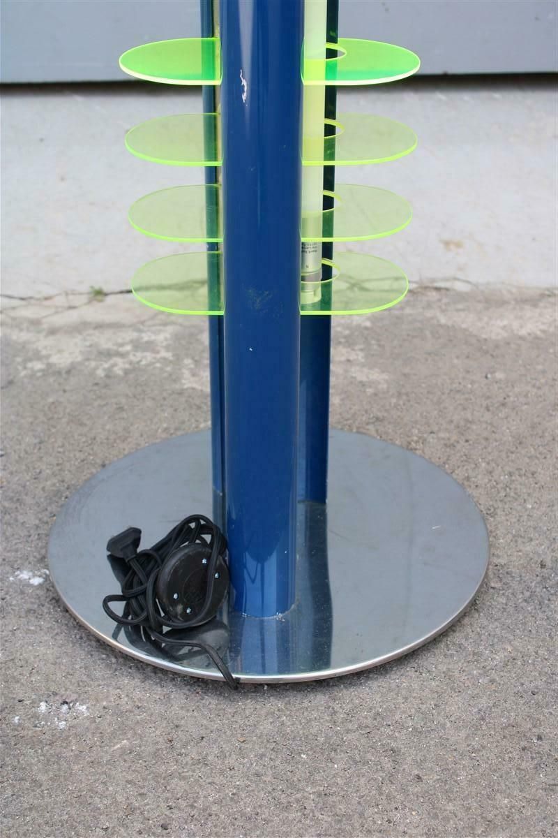 photo furniture Optical Amalasunta Floor Lamp Vittorio Gregotti For Bilumen 1968 Verde Blu Italia