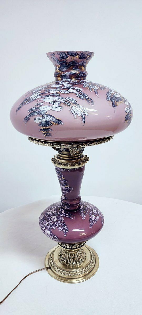 Bronze And Glass Table Lamp. Spain, 50s