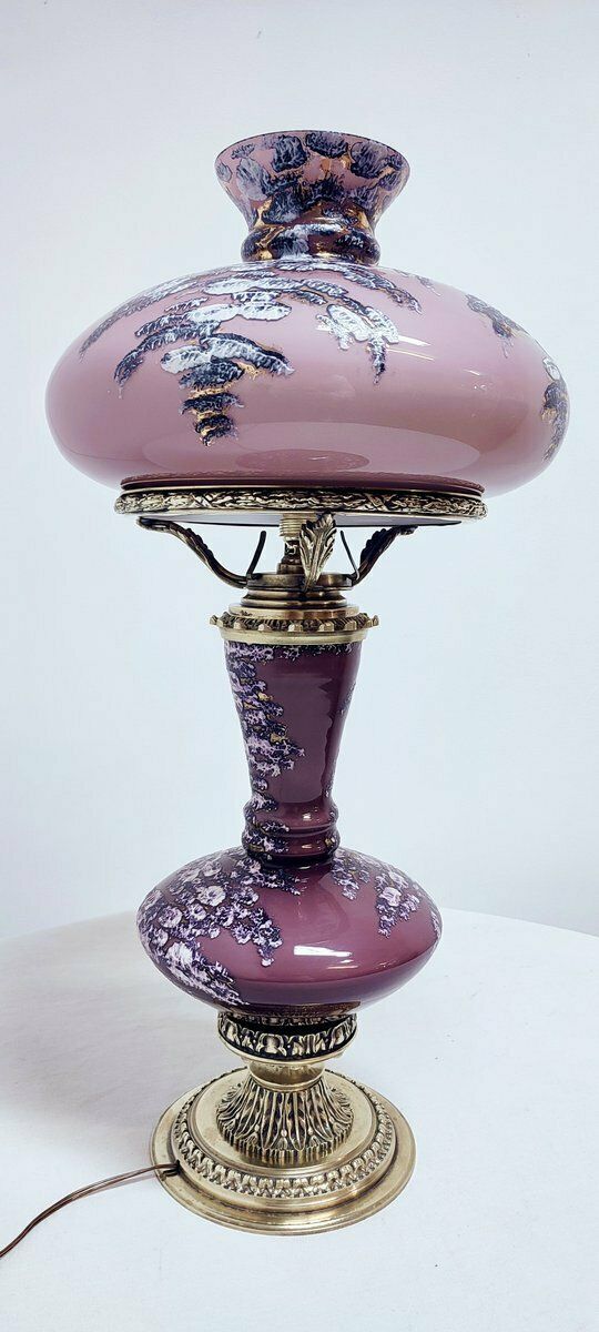 Bronze And Glass Table Lamp. Spain, 50s photo for sale
