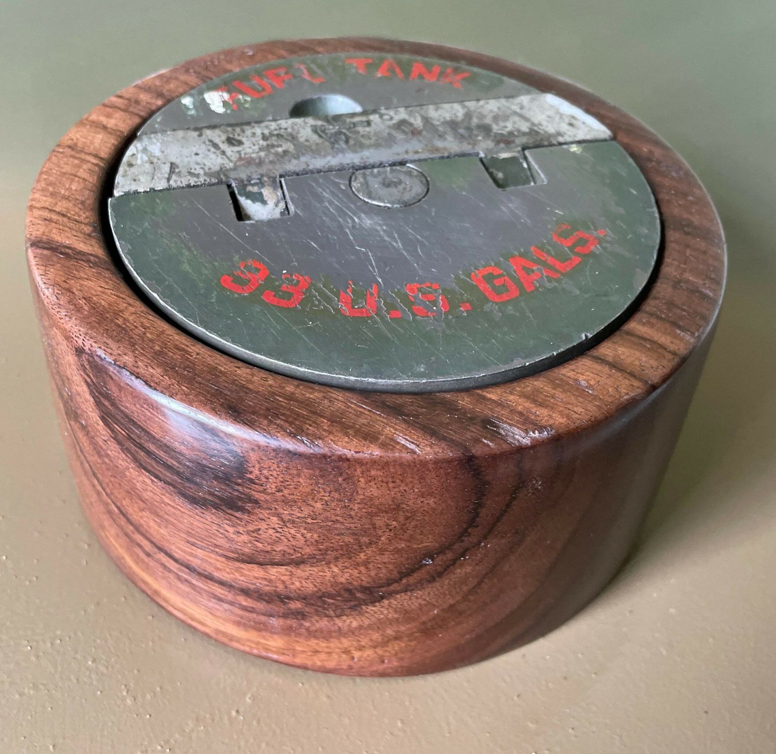 Us Air Force Airplane Filler Cap Wooden Bowl Lid