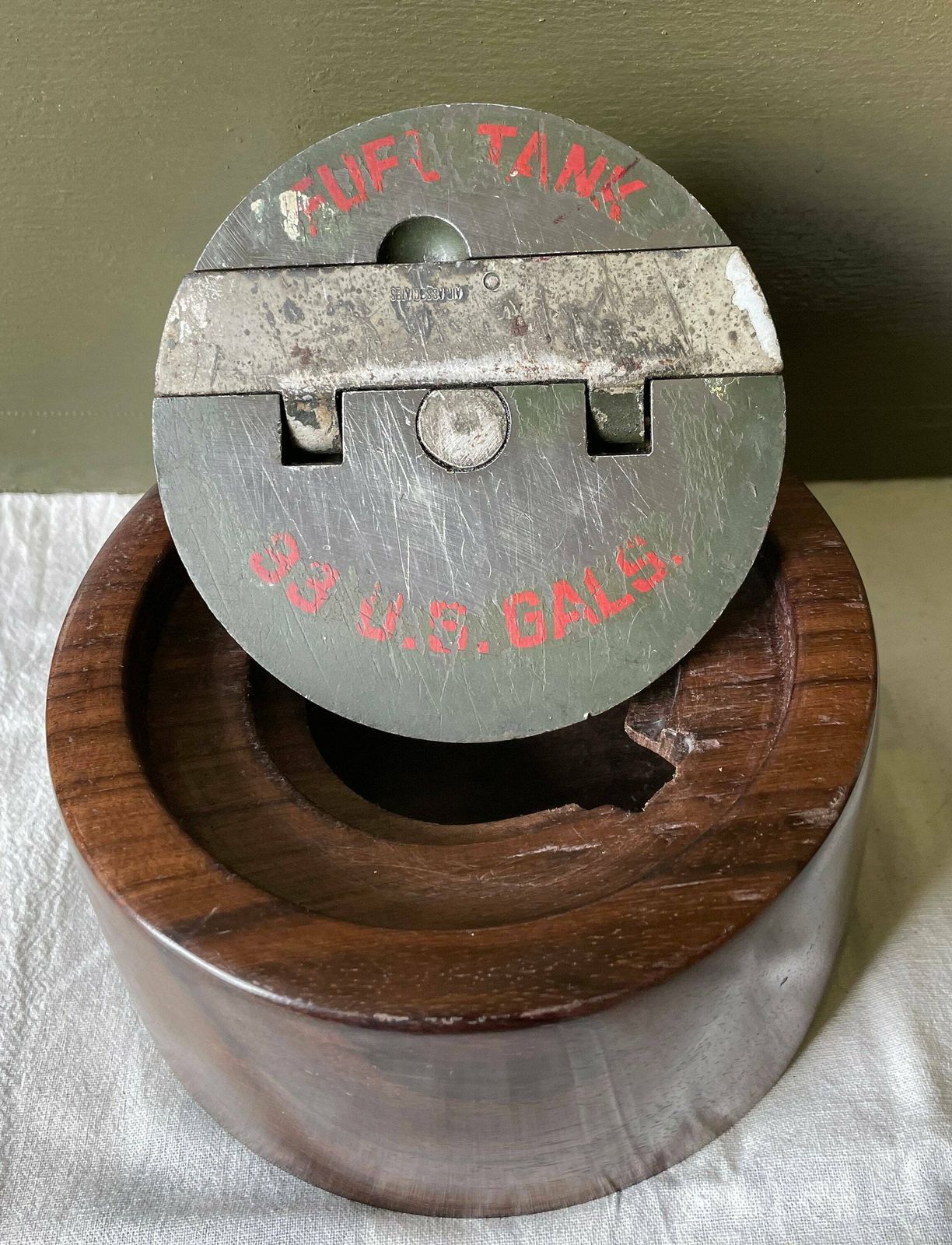 Us Air Force Airplane Filler Cap Wooden Bowl Lid photo buy