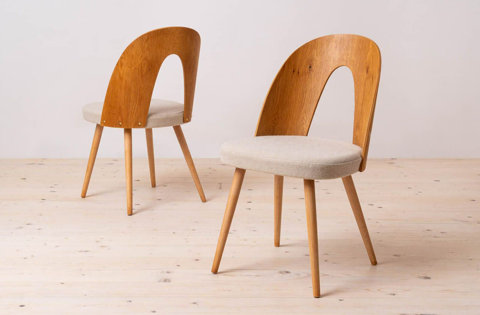 Set Of 10 Mid Century Dining Chairs By A.šuman, 1960s, Customizable Upholstery Available photo vintage